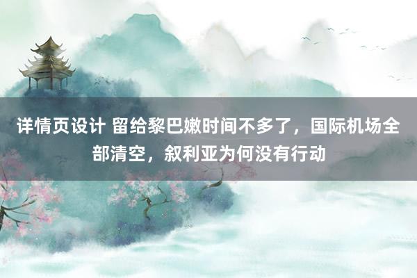 详情页设计 留给黎巴嫩时间不多了，国际机场全部清空，叙利亚为何没有行动